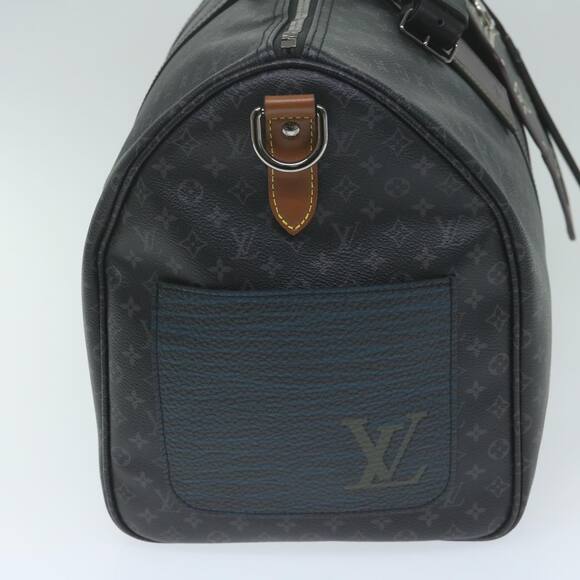 LOUIS VUITTON Monogram Eclipse Keepall Bandouliere 50 Bag M56856 - Picture 4 of 16